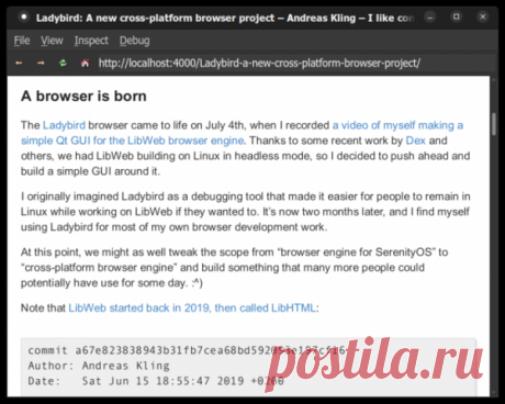 Представлен кросс-платформенный web-браузер Ladybird | ProHoster