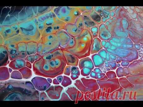 Картина АКРИЛОМ в технике FLUID ART.