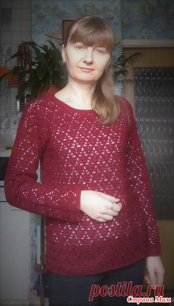 . Пуловер крючком, два вида - Вязание - Страна Мам