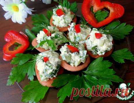 Колбасные "тарелочки" с салатом – кулинарный рецепт