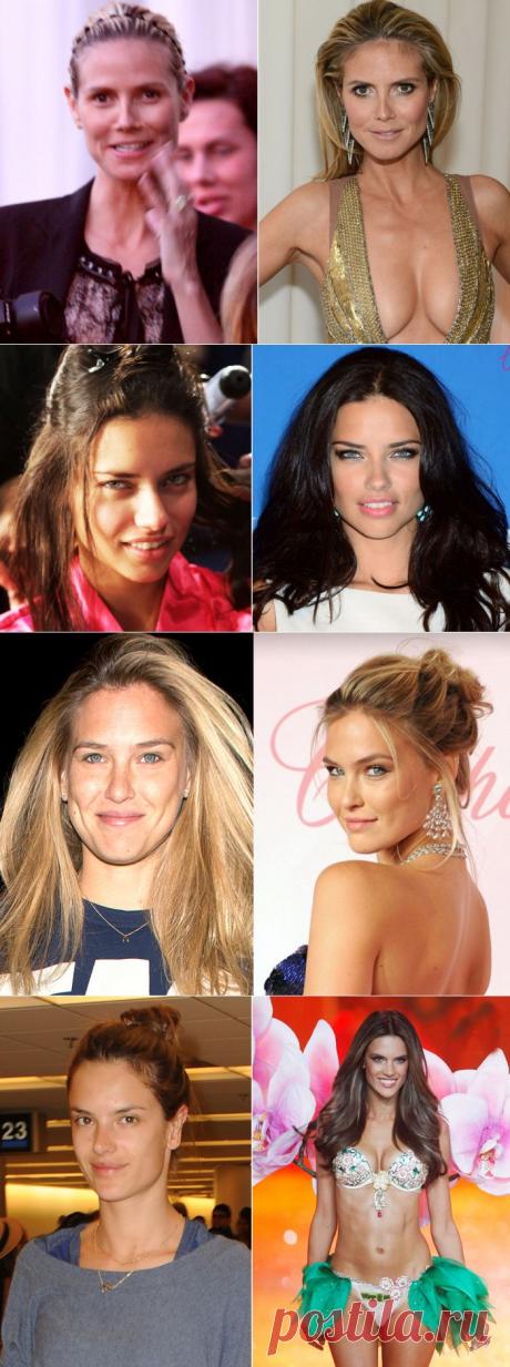 «Настоящие» лица супермоделей