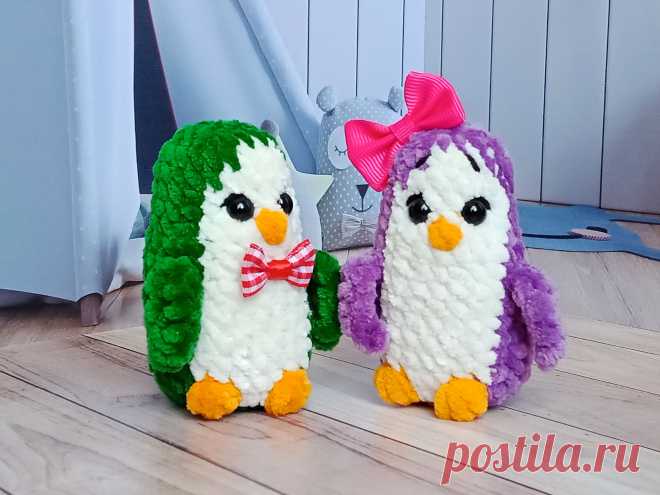 PDF Пингвинята крючком. FREE crochet pattern; Аmigurumi toy patterns. Амигуруми схемы и описания на русском. Вязаные игрушки и поделки своими руками #amimore - плюшевый пингвин, маленькие пингвинята из плюшевой пряжи, пингвинчик, пингвинёнок.