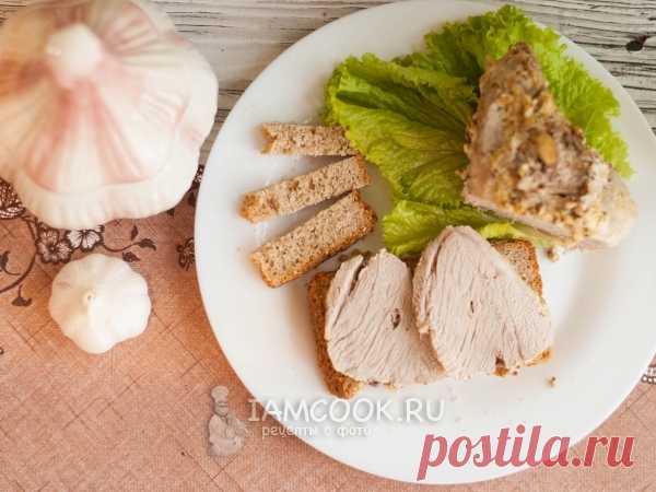 Чесночная свинина в духовке — рецепт с фото Очень ароматное и вкусное мясо, которое может заменить колбасу.