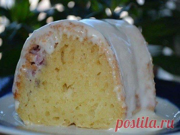 Манник с ягодами и сметанным кремом(рецепт с фото)