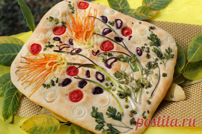 Фокачча с овощами в стиле фокачча-арт | HandMade39.Ru | Яндекс Дзен