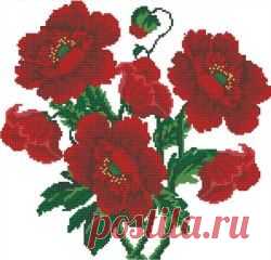 Вышивка, схемы. МАКИ.