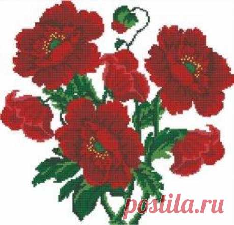 Вышивка, схемы. МАКИ.