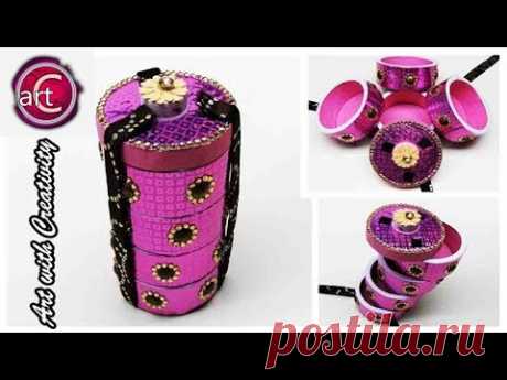Multi Storage box | Tiffin Box inspired | Best out of Waste | Art with Creativity - YouTube