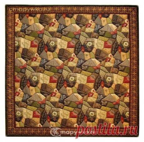 Коврик для медитации - декоративное панно (квилт) - купить | Пэчворк, лоскутное шитье | HANDMADE интернет-магазин