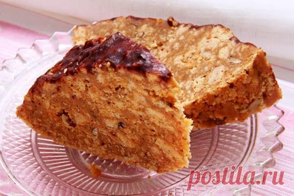 Торт «Муравейник» с грецкими орехами и сгущённым молоком