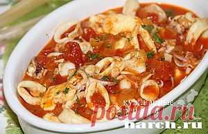 Кальмары с фетой и томатами по-гречески | Харч.ру - рецепты для любителей вкусно поесть