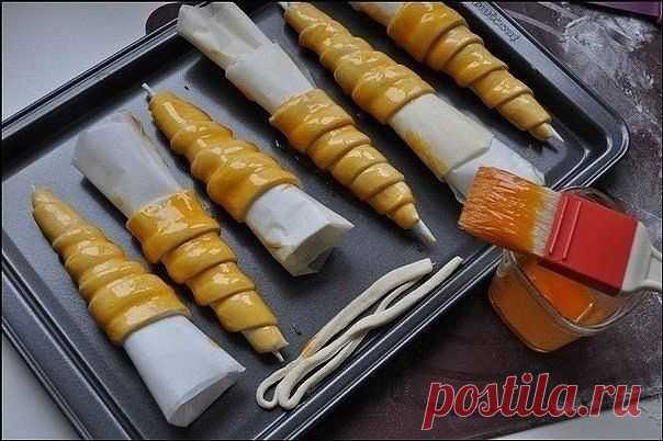 Трубочки с белковым кремом
