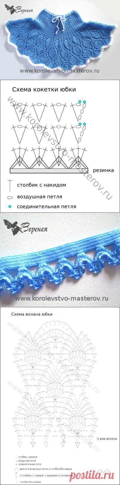 Юбочка крючком..