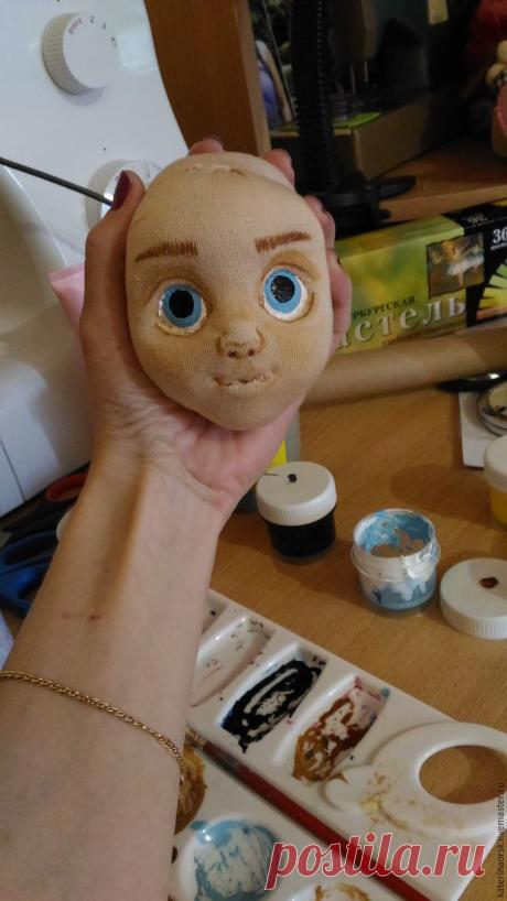 Шьем текстильную куклу с объемным лицом. Часть 1 – Ярмарка Мастеров