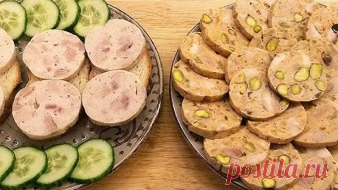 Куриная колбаса домашняя
