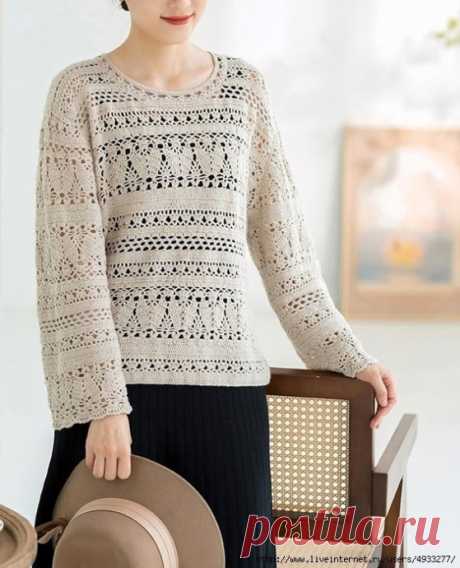 Ажурная кофточка крючком: нежность и стиль