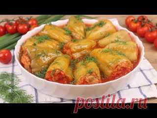 Самый простой и самый любимый рецепт из фарша, всегда выигрышный вариант сколько не приготовь Ингредиенты:Перец ласточка: 11шт     Начинка:Рис: 100г (сухой)Фарш: 500гЛук репчатый: 1штПерец черный молотый по вкусуСоль: ½ ч.лСушеный чеснок: ½ ч.лСушеная зелень: ½ ч.лЗаливка:Томатная паста: 2 ст.лСоль: ½ ч.лПерец черный молотый по вкусуЛавровый лист: 1штВода: сколько потребуется