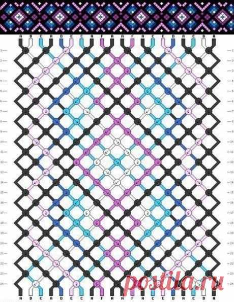 Плетем яркие фенечки. Схемы.