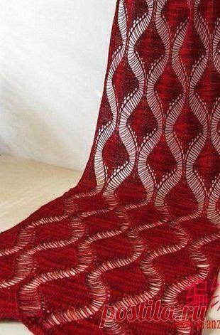 Оригинальный шарф спицами | Рукоделие и вязание