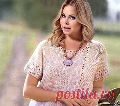 Стильные кофточки 56 размера для полных женщин - 6 моделей со схемами