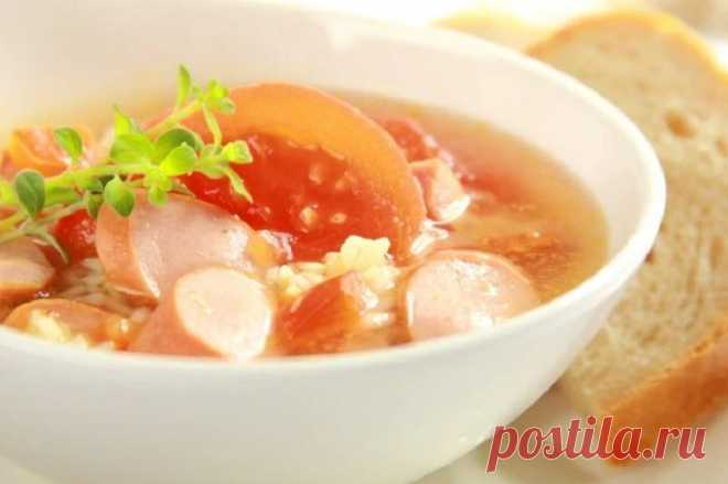Как приготовить суп с сосисками и рисом – пошаговый рецепт с фото.