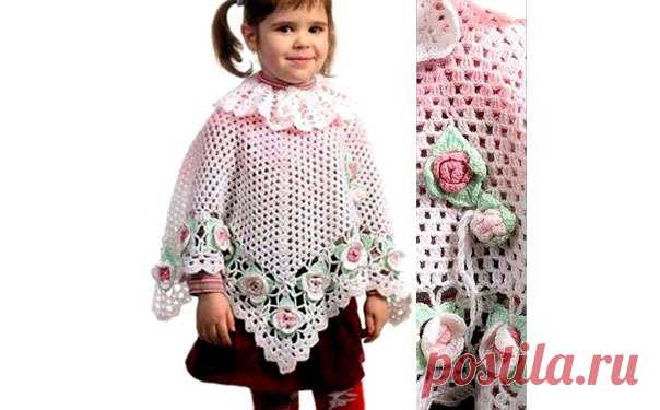 Poncho para las niñas. esquema