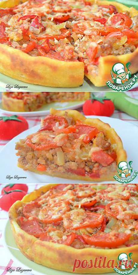 Деревенский пирог из картофельного теста с мясом и овощами - кулинарный рецепт