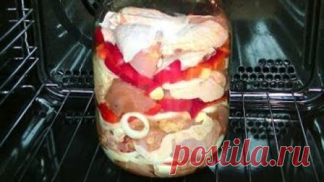 КУРИЦА в банке – проще не бывает! (мой любимый рецепт курицы).