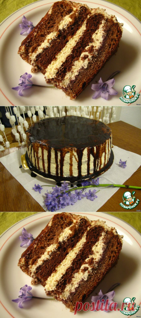 Торт &quot;Птичье молоко&quot; по-королевски ... с манкой - не уступает по вкусу оригиналу!.