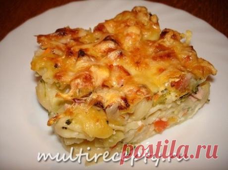 Макароны с ветчиной в мультиварке - рецепт с фото
