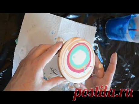 МИМИШНАЯ Акриловая Заливка/ Fluid Art на мини формате.