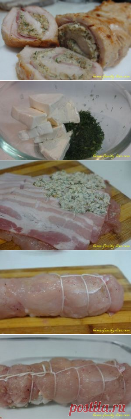 Рулет из куриного филе -