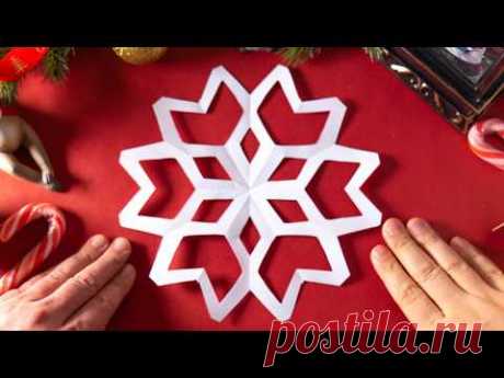 ✂️ Как Легко и Быстро Сделать Снежинку из Бумаги ❄️❤️ Зимние Поделки своими руками
