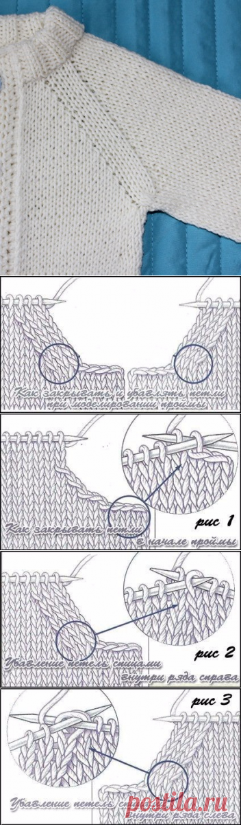 Как сделать красивую пройму в вязаном изделии