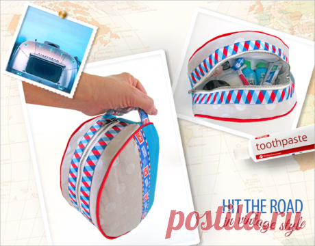 Airstream Toiletry Bag with Renaissance Ribbons | Sew4Home