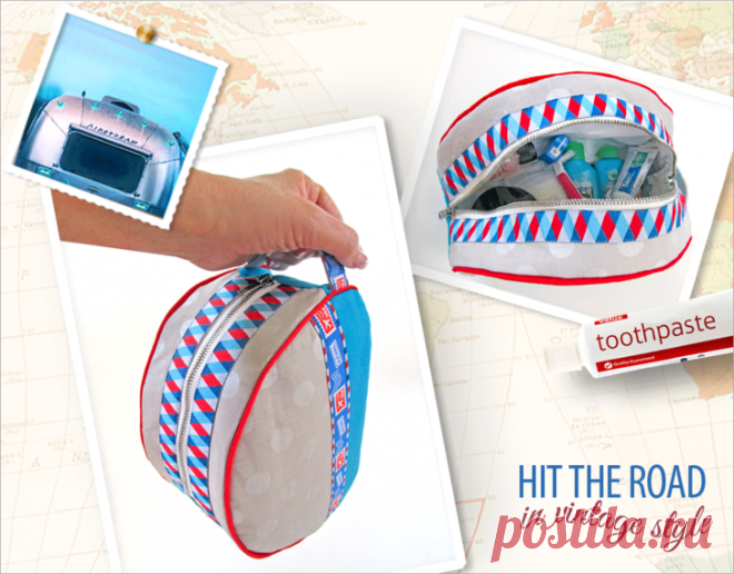 Airstream Toiletry Bag with Renaissance Ribbons | Sew4Home