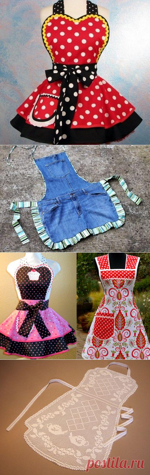 Оригинальные идеи пошива кухонных фартуков