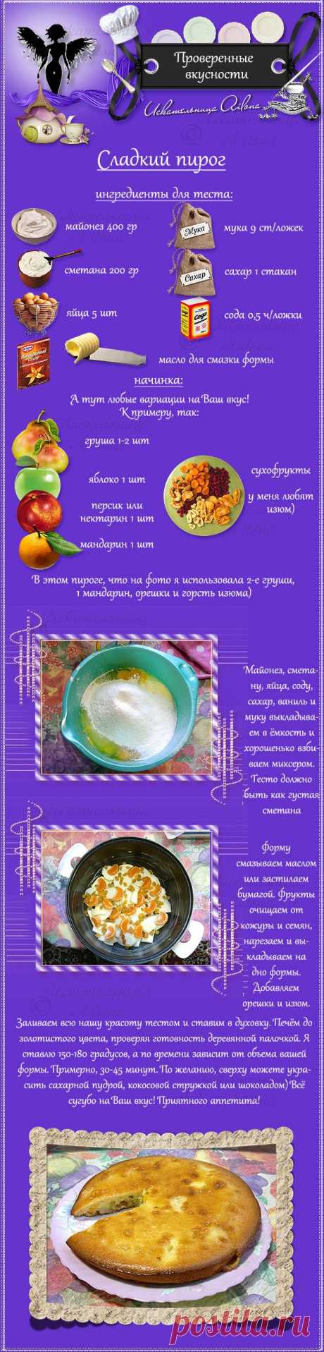 Пирог с фруктами - 3 Мая 2010 - Открытки от Искательницы Ailona - Открытки и Дизайн от Искательницы Ailona