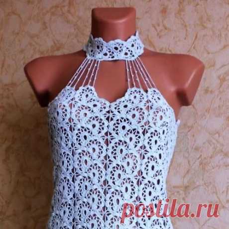 Потрясающее платье из ленточного кружева. Видео