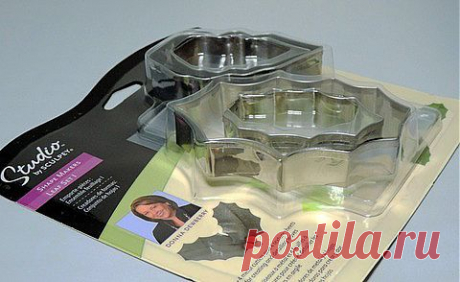 Набор формочек металлических и пластиковых текстурных пластин Studio Shape Makers &quot;листья 1&quot;, упаковка 4 формочки + 4 пластины