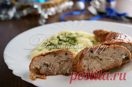Окорочка, фаршированные грибами и сыром - Домашняя еда