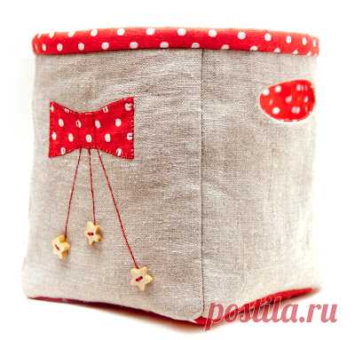 Корзинка с цельнокроенными ручками