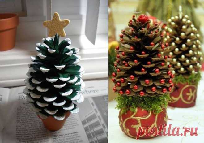 DIY Pine Cone Christmas Trees | BeesDIY.com