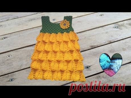 Vestido girasol tejido a crochet parte 2 / Robe tournesol au crochet partie 2