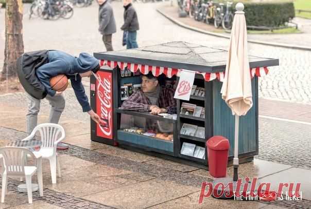 Мини-киоски в креативном проекте Coca-Cola The mini is here / Восприятие бизнеса