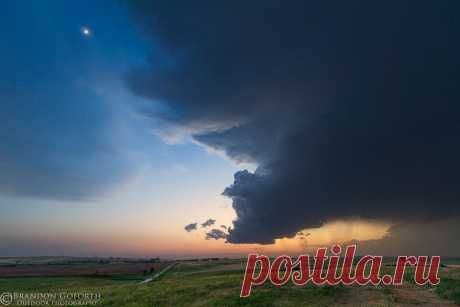 500px / Decaying Storm Under A Twilight Moon by Brandon Goforth