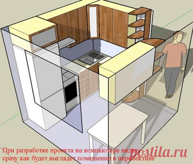 Дизайн проект 5 и 6 кв. м кухни в хрущевке своими руками | Советы Хозяевам.РФ