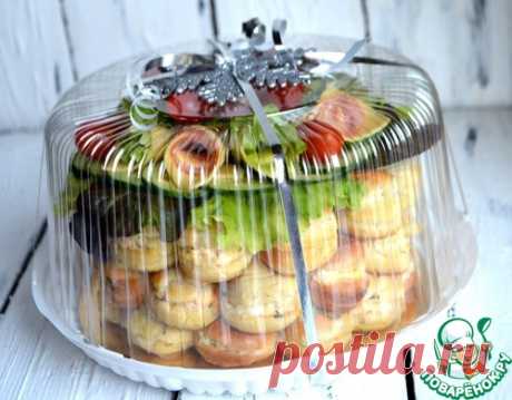 Закусочный торт-подарок из профитролей - кулинарный рецепт