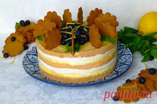 Ванильный торт с лимонным курдом и лимонным суфле рецепт с видео - 1000.menu