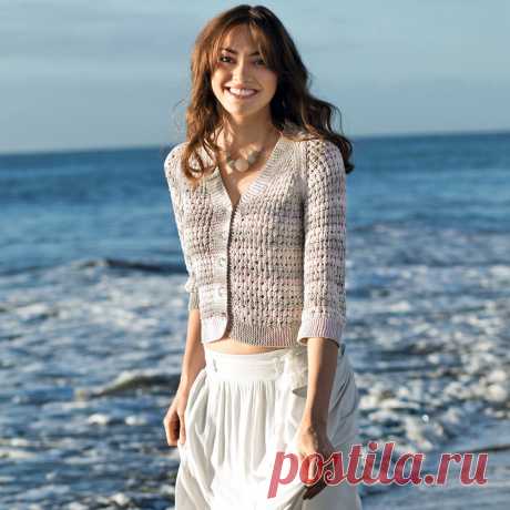 Жакет покроя реглан из пряжи секционного крашения - схема вязания спицами. Вяжем Жакеты на Verena.ru